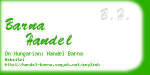 barna handel business card